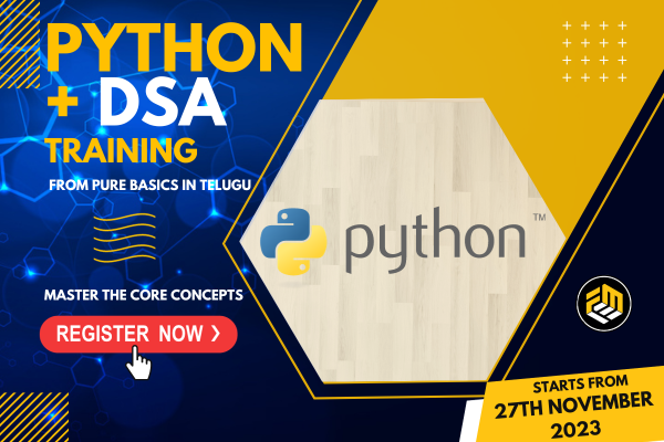 Python+DSA Online Training - November 2023