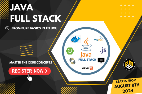 Java Full Stack Online Training August 2024