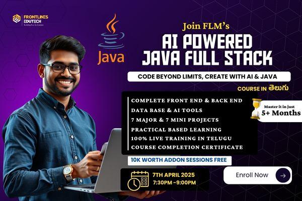 AI Powered Java Full Stack Online Training April 2025